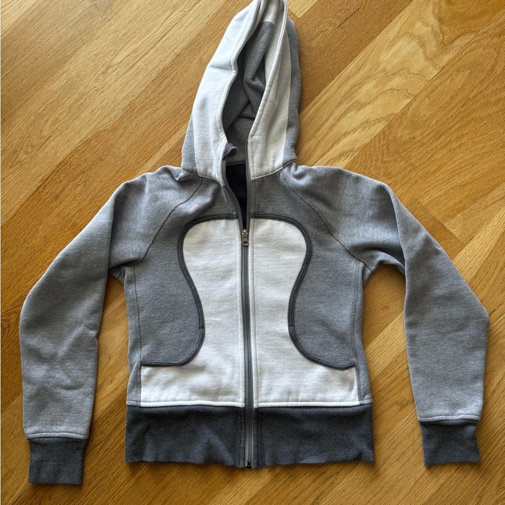 lululemon athletica Gray and White Hoodie